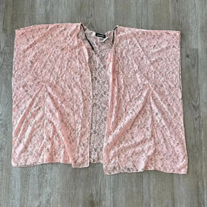 Womens NWT Elizabeth Pink Lace Cardigan - L